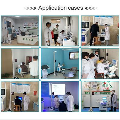 Selbstbedienungs-Gesundheitskiosk mit BIM-Körpergröße-Gewichtsskala und Touchscreen