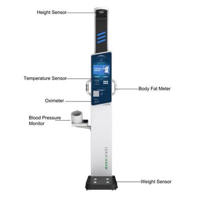 Münzbetriebene LCD-Touch-Bildschirmhöhe- und Gewichtsmessskala mit RS232-Schnittstelle