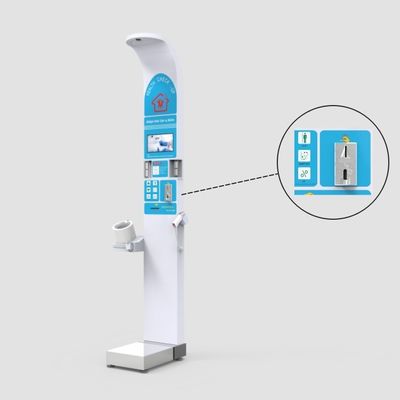 Körperzusammensetzungsanalysator Touchscreen Ultraschallhöhe und Gewichtsskala 500kg Kapazität