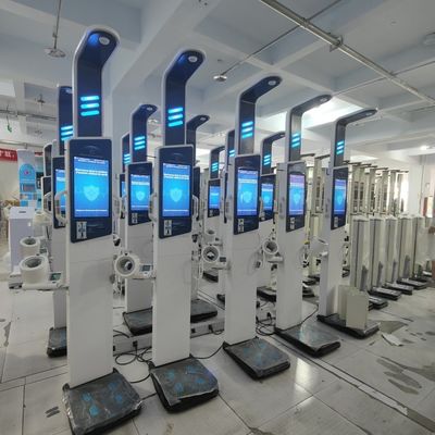 Bioimpedanz-Körperfettanalysator mit großem Bildschirm und Werbebildschirm