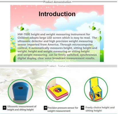 LED-Anzeige Kinderwaage zur genauen Messung von Körpergröße und Gewicht von Kindern