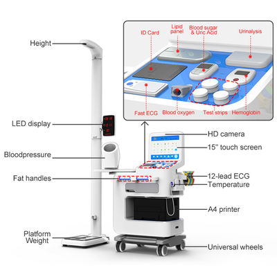 Telemedizin Vollkörperuntersuchungs-Analysator Smart Health Kiosk für die körperliche Untersuchung