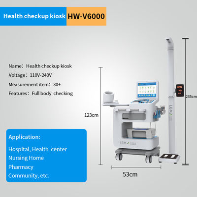 21' Touch-Screen-Gesundheitsüberprüfungsmaschine mit 15' LCD-Display zur Selbstbedienung