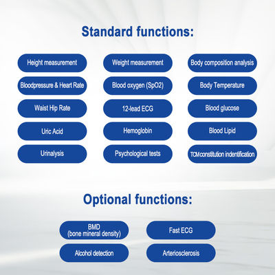 HW-V7000 Telemedizin-Körperanalysator kundenspezifischer OEM-Support für vollständige Gesundheitskontrolle Kiosk