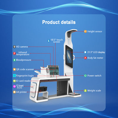 180 L * 60 W * 235 H cm angepasste Farbe Gesundheitscheck-Up Kiosk für die medizinische Untersuchung