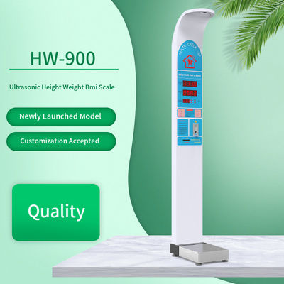 100-240V 200kg BMI Körpergröße und Gewicht Messgerät Fitnessstudio Stehende Waage für 60-200cm Höhe