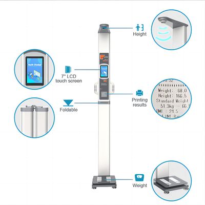Ultraschall-BMI-Körperfett-Analysator mit Höhenmessfunktion und 60-200 cm Reichweite