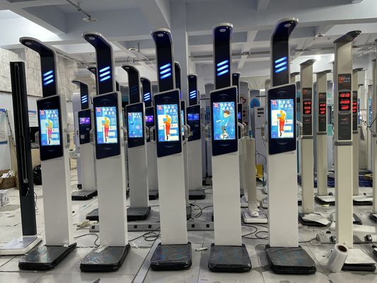 19-Zoll-Android-Gesundheitskiosk Stahl-Gesundheitszentrum BMI-Maschine mit Körperfett-Analysator