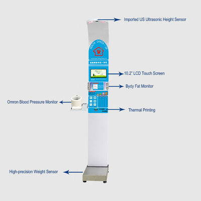 Münzbetriebene BMI-Skala HW-900A Ultraschallhöhen- und Gewichtsmaschine für Gesundheitszentren