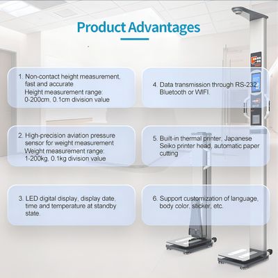 Thermischer Drucker HW-700A Ultraschall-Fettanalysator für Körperfettmessung