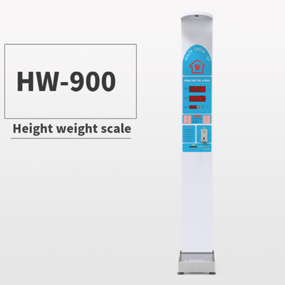 AC100-240V Münzbetrieb Digitale Klappbare BMI Gewichtshöhe Skala für 1-500kg Bereich